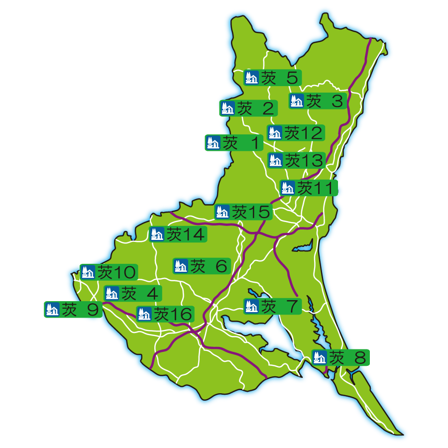 茨城県の道の駅マップ