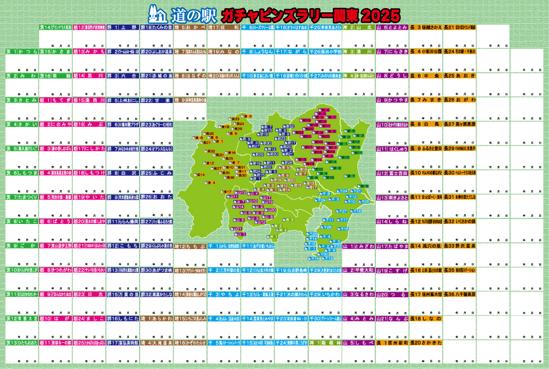 道の駅 関東版ガチャピンズラリー コレクションフラッグ
