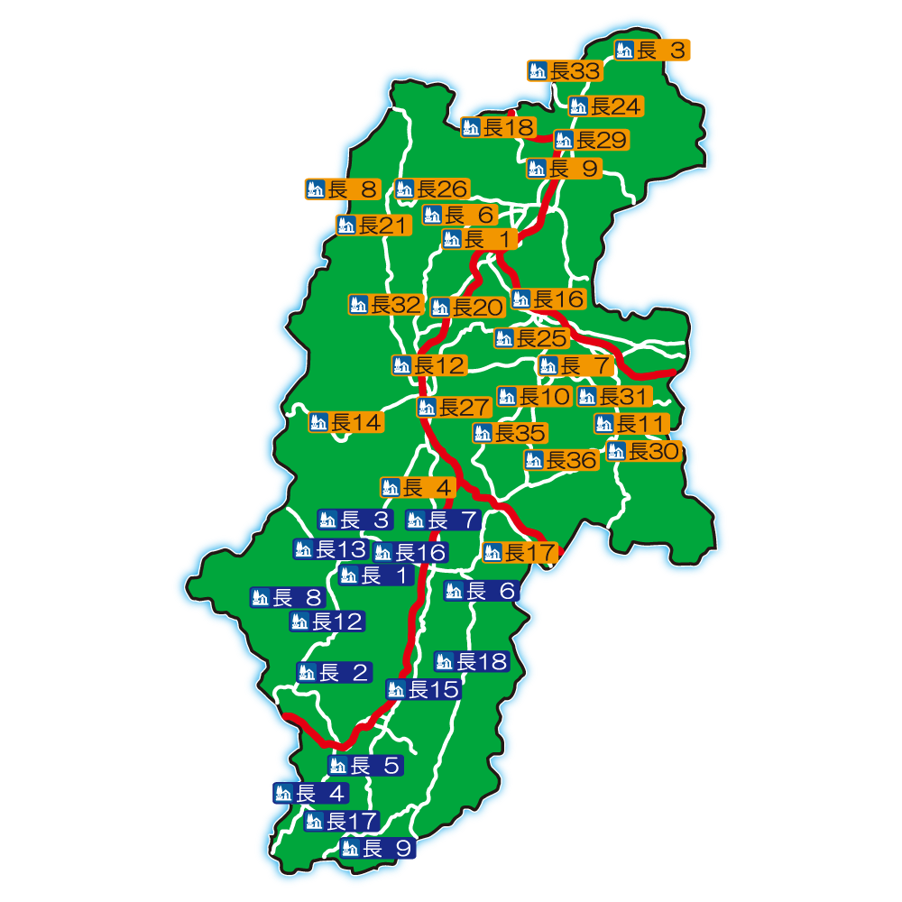長野県の道の駅マップ
